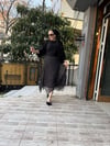 Şifon Siyah Puantiye Etek
