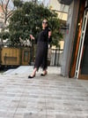 Şifon Siyah Puantiye Etek