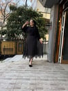 Şifon Siyah Puantiye Etek