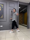 Siyah Çizgili İçlik Detaylı Gömlek