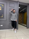Siyah Çizgili İçlik Detaylı Gömlek