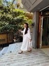 Taşlı Abaya Takım Beyaz