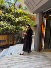 Taşlı Abaya Takım Siyah