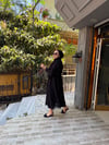 Taşlı Abaya Takım Siyah