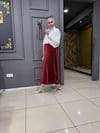 Taşlı Etek Bordo