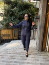 Taşlı Takım Lacivert