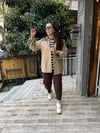 Tensel Trenç Krem Kahve Yaka