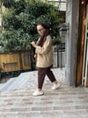 Tensel Trenç Krem Kahve Yaka