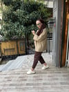Tensel Trenç Krem Kahve Yaka