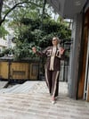 Trend Cep Detay Tensel Takım Kahve