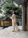 Trend Cep Detay Tensel Takım Krem