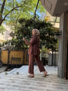 Tül Modal Yıldız Takım Kahve