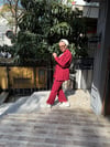 Wafıl Kumaş Kimonolu Takım Bordo