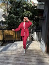 Wafıl Kumaş Kimonolu Takım Bordo