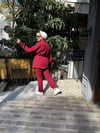 Wafıl Kumaş Kimonolu Takım Bordo