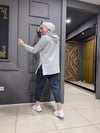 Yan Fermuarlı Kapüşonlu Sweat Gri