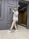 Yelekli Deri Takım Krem