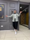 Yeşil Çizgili İçlik Detaylı Gömlek
