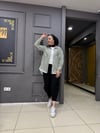 Yeşil Çizgili İçlik Detaylı Gömlek