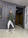 Yıkamalı Şuna Keten Gömlek Haki