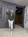 Yıkamalı Şuna Keten Gömlek Haki