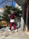 Yırtmaçlı 3'lü Takım Bordo