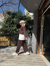 Yırtmaçlı 3'lü Takım Kahve