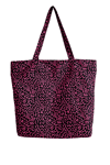 Geometrik Desenli Büyük Plaj Çantası - 48x45 cm, Fermuarlı Cepli