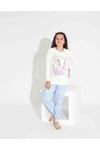 Tarık Kız Çocuk Frozen Desenli Uzun Kollu Interlok Pijama Takımı