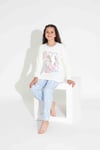 Tarık Kız Çocuk Frozen Desenli Uzun Kollu Interlok Pijama Takımı