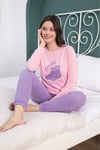 Termal Pijama Takımı Pembe Yumşak Kumaş