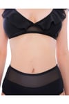 Tüllü Fırfırlı Bikini Mayo 2'li Slip Mayo Bikini Takımı