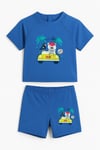 Unisex Bebek Hızlı Kuruyan Su İtici 2'li Mayo Takımı Mavi (6-12 Ay / 4-5 Yaş)