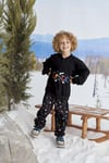 Uzay Desenli Çocuk Pijama Takımı Pamuklu Interlok Kumaş