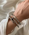 Çivi Model Kelepçe Silver