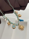 Mavi İpli Charm Kolye