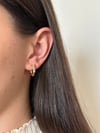 Minimal Baget Taşlı Küpe