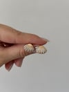 Minimal Taşlı Midye Küpe