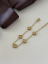 Minimal Yonca Bileklik Gold