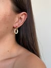 Sedefli Oval Küpe