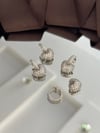 Silver Renk Bombeli Kalp Küpe