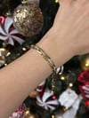 Taşlı Şerit Bileklik 14k