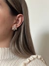 Taşlı Yaprak Küpe