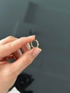 Taşlı Zımbalı İnce Küpe Gold
