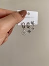 Üçlü Kutup Yıldızı Küpe Seti Silver