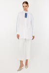 25YGSTNK4950/Ghisa Tunik - Mavi İnce Çizgi