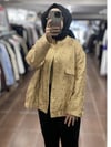 26KGSCKT3328/Ghisa Pul Payet Detaylı Bomber Ceket - Camel