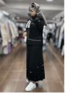 26KGSHRK3229/Ghisa FİYONK DETAYLI Hırka - SİYAH