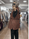 26KGSYLK3236/Ghisa Yelek - Taba