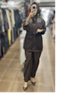 27W1722 FİLELİ ÜÇLÜ TAKIM - KAHVE